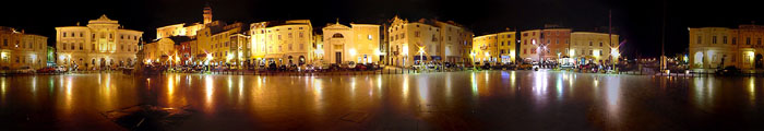 Tartinijev trg ponoči - Tartini square by night