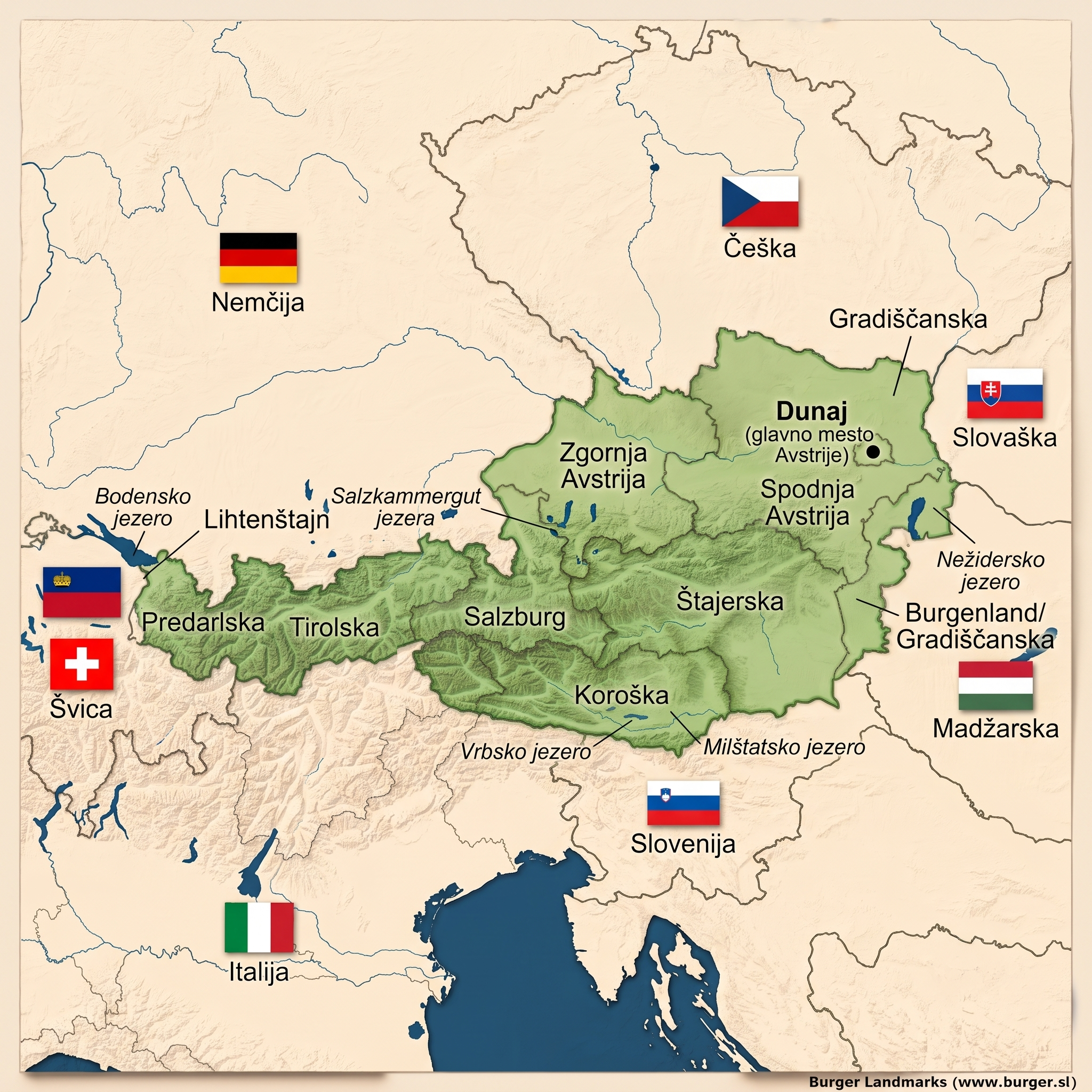 Austria sketch map