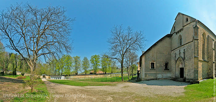 Pleterje monastery with the old gothic church